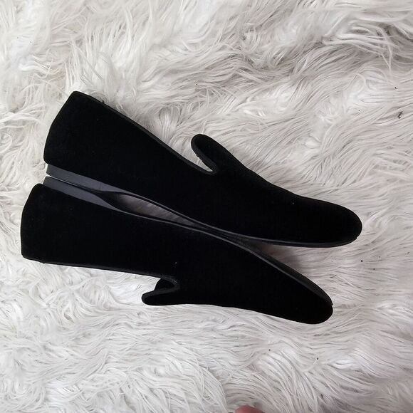 BIRDIES  Flats Size 9 Black Vegan Velvet Slip On Loafer - Picture 2 of 5